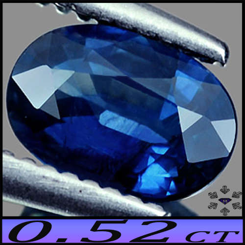 0.52ct Pristine Medium Navy Blue Sapphire - SI - Eye Clean Ceylon Oval Gem