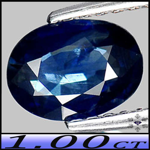 1.00ct Greenish Deep Blue Sapphire - SI - Fascinating Ilakaka Oval Gem