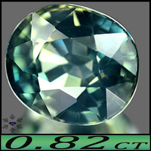 0.82ct Natural Bluish Green Ihosy Sapphire - SI - Madagascar Modern Oval (Gentle Heat)