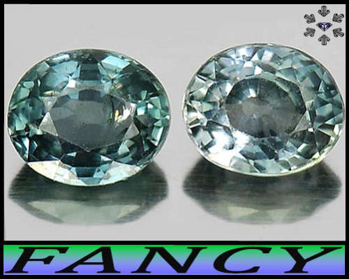1.25ct Two Matching Medium Blue Sapphire - SI - Pair Ceylon Mixed Oval Gems