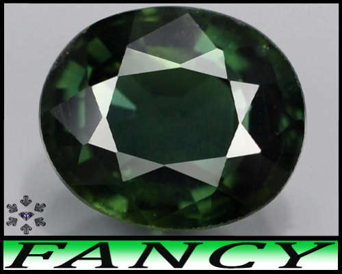 1.75ct Natural Bluish Intense Green Sapphire - VS - Tanzania Perfect Modern Oval Gem