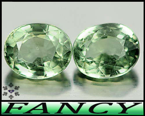 1.18ct Two Gem Green Songea Sapphire - VS - Matching Tanzania Oval Pair