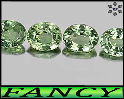 1.97ct Four Natural Madagascar Sapphire Gems - VS  Combined Parcel Deep Green Oval Gems