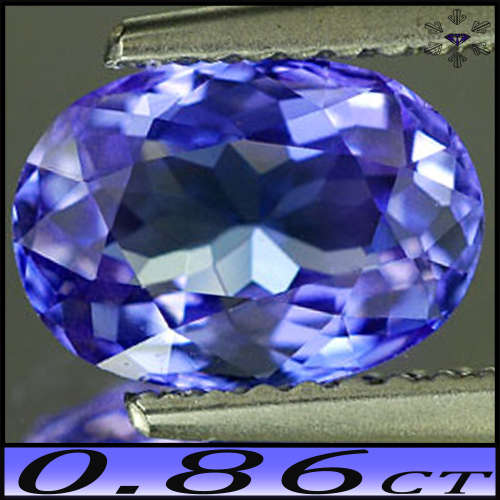 0.86ct Fancy Violet Intense Blue Tanzanite - VVS - Arusha Mix Faceted Oval Gem