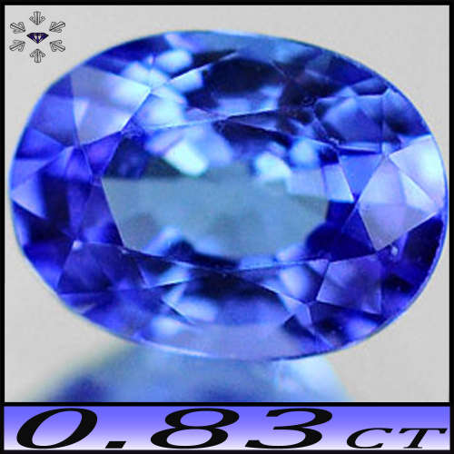 0.83ct Gem Violet Intense Blue Tanzanite - VVS - Tanzania Perfect Fancy Mixed Oval