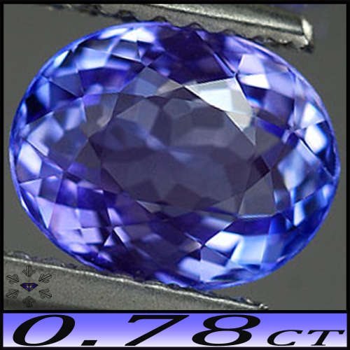0.78ct Arusha Intense Blue Violet Tanzanite - VVS - Natural Modern Fancy Oval Gem