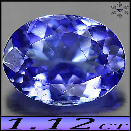1.12ct Gem Intense Violetish Blue Tanzanite - VVS - Tanzania Perfectly Polished Oval
