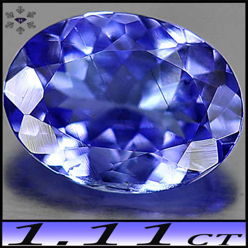 1.11ct Intense Violet Blue Arusha Tanzanite - VVS - Fancy Faceted Tanzania Oval