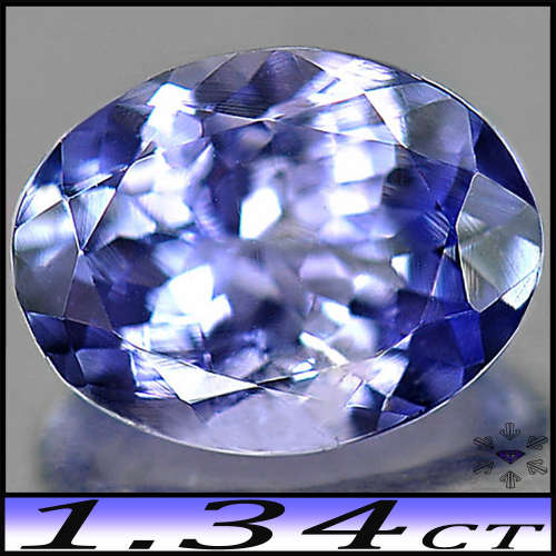 1.34ct Violet Intense Blue Fancy Tanzanite - VVS - Arusha Diamond Faceted Oval