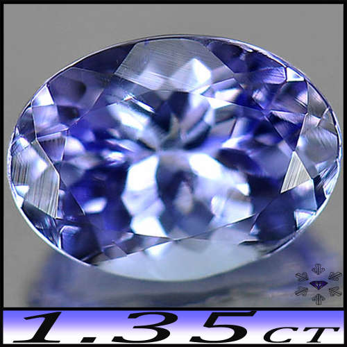 1.35ct Intense Violetish Blue Tanzanite - VVS - Arusha Diamond Faceted Oval Gem