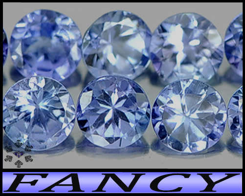 0.83ct Four Violet Blue Tanzanite Gems - VS - Matching Modern Fancy Facet Rounds