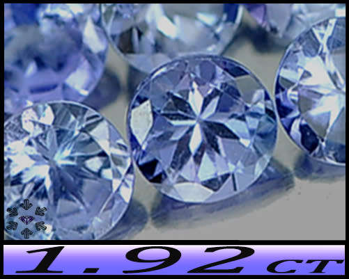 1.92ct Matching Blue Violet Tanzanite Gems - VS - Ten Natural Arusha Fancy Rounds