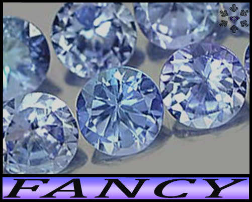 0.81ct Five Violetish Blue Tanzanite Gems - VS - Tanzania Matching Parcel Rounds