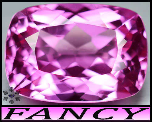 14.11ct Brazilian Fancy Intense Pink Topaz - VS - Multi-Faceted Cushion (Treated)