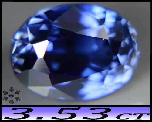 3.53ct Intense Blue Sapphire Oval - VVS - Fancy Multi-Facet (Corundum Synthetic)