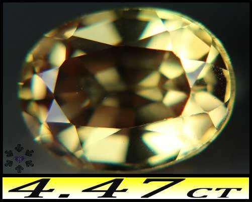 4.47ct Intense Fancy Yellow Sapphire - VS - Perfect Polished Oval (Corundum Synthetic)