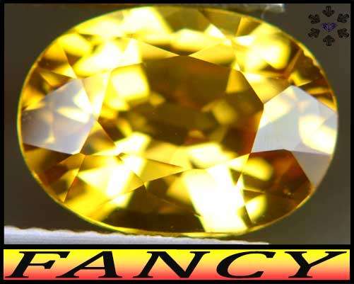 2.04ct Fancy Intense Yellow Sapphire - VS - Brilliant Oval (Synthetic Corundum)