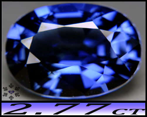2.77ct Intense Cornflower Blue Sapphire - VVS - Multi-Facet Oval (Synthetic Corundum)
