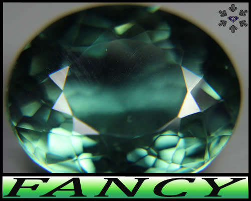 15.71ct Deep Green Prasiolite Quartz - VVS - Brazilian Fancy Faceted Round (Heated)