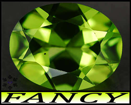 1.89ct Vivid Green Oval Peridot - VS - Unheated Modern Fancy Gem