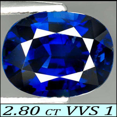 2.80 CT INTENSE FANCY BLUE BRILLIANT POLISHED OVAL DIAMOND IMITATION.