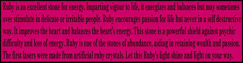 RUBY - RAVISHING RED, BLOOD RED AND SCARLET RED OR RED PINK CERTIFYABLE GEMSTONES.