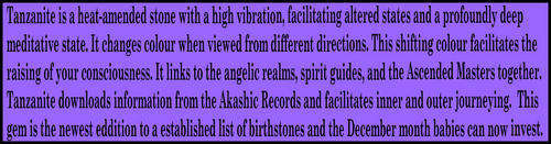 TANZANITE - DEEP VIOLET BLUE, GREEN OR VIVIDLEY VIOLET & DEEP BLUE TANZANITE GEMSTONES WITH FIRE.