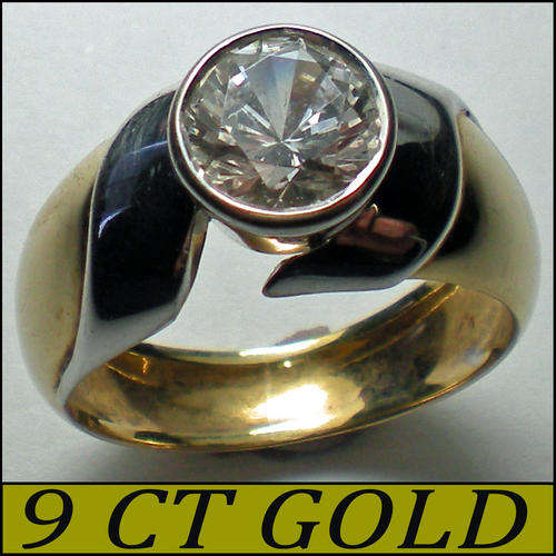 1.50 CT DIAMOND (MAN MADE) SET IN A DRESS RING, DESIGNER HAND CRAFTED JEWELLERY MADE WITH GOLD.