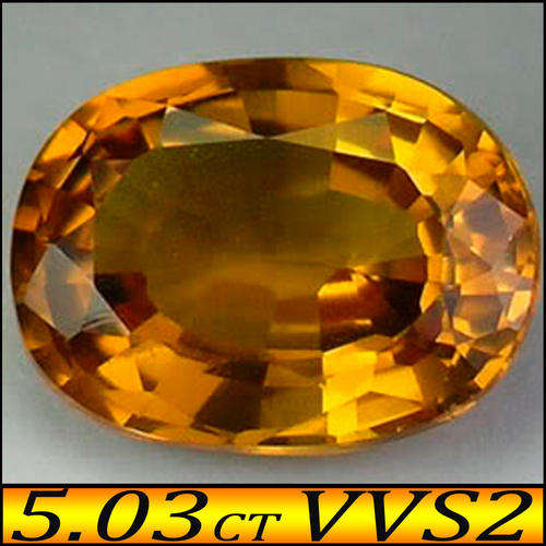 5.05 CT GLEAMING GOLDEN YELLOW NATURAL SAPPHIRE, AN IMMACULATE GEMSTONE POLISHED IN A MODERN OVAL