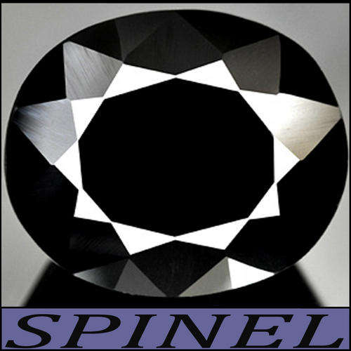 29.16 CT NATURAL INVESTMENT SIZE UNHEATED BLACK SRI LANKAN SPINEL POLISHED IN A MODERN MIXED OVAL.