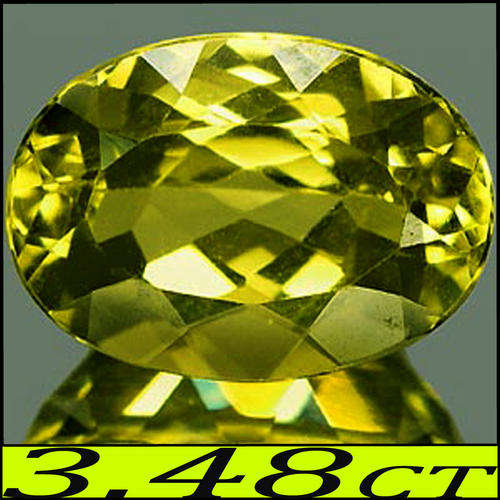 3.48 CT GORGEOUS LIGHT GOLDEN GREEN BERYL, OVAL POLISHED NATURAL UNHEATED GEMSTONE.