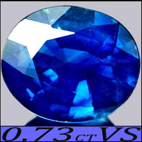 0.73 CT IMPRESSIVE MEDIUM BLUE NATURAL SAPPHIRE. A NEATLY POLISHED OVAL GEMSTONE FROM MADAGASCAR..