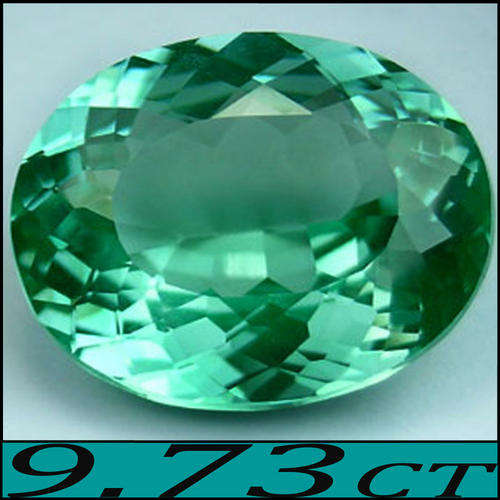 4.94 CT LOVELY PALE LIME GREEN NATURAL PRASIOLITE, A MODERN BRILLIANT MIXED OVAL GEMSTONE.
