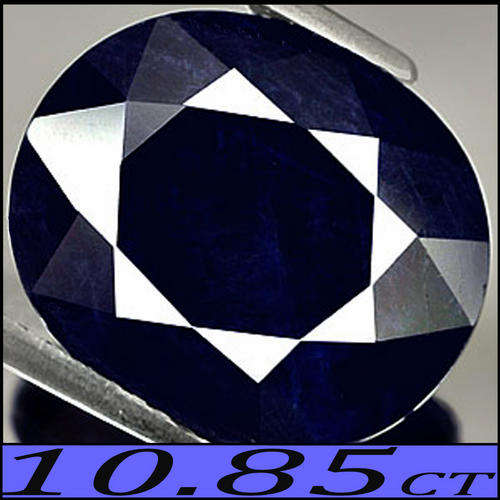 10.85 CT NATURAL THAI MIDNIGHT BLUE SAPPHIRE GEMSTONE