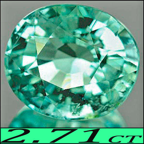 2.71 CT STUNNING COLOUR SEA FOAM BLUISH GREEN NATURAL AQUAMARINE, 100% UNTREATED OVAL GEMSTONE.