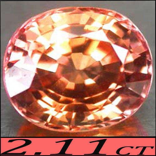 2.11 CT ORANGE PADPARADSCHA, A LOTUS BLOSSOM COLOURED OVAL POLISHED GEMSTONE.