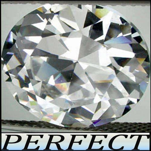 LUSTROUS TOP WHITE D-COLOUR, PRECISION POLISHED OVAL DIAMOND (MAN MADE SIMULATE), 