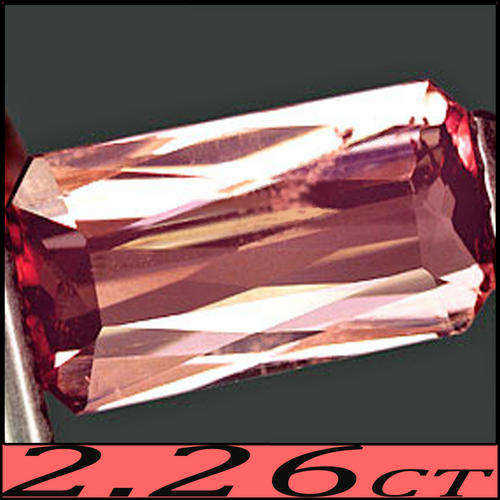 2.26 CT NATURAL 100% UNTREATED WATERMELON TOURMALINE, A LIP SMACKING SCISSOR POLISHED GEMSTONE.
