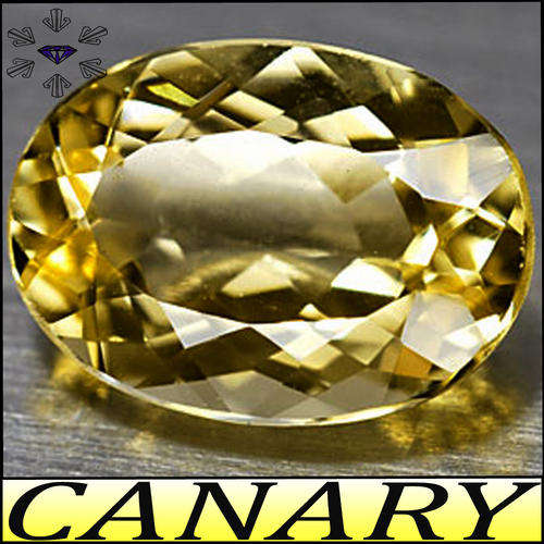 10.53 CT FANCY LIGHT YELLOW DIAMOND SIMULATE, A PRECISION POLISHED OVAL