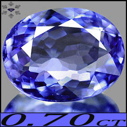 0.70 CT CALIBRATED RED FIRE SPARKLING, DEEP VIOLET BLUE  TANZANITE, AN  IMMACULATE  NATURAL GEM.