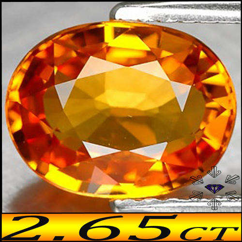 2.65 CT GRACIOUS GOLDEN GLOWING SONGEA SUNSHINE SAPPHIRE, A NATURAL PRISTINE OVAL POLISHED GEMSTONE.