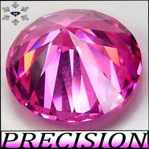 2.40 CT PRETTY PINK BRILLIANT ROUND CALIBRATED DIAMOND SIMULATE. (7.5MM ).