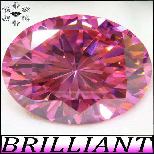 2.10 CT PRESTINE PERFECT POLISHED  BRILLIANT PINK OVAL MAN MADE DIAMOND.