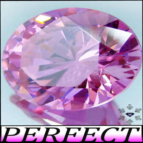 1.20 CT FANCY PINK BRILLIANT OVAL DIAMOND SIMULATE, PERFECTION IN POLISH AND LUSTRE.