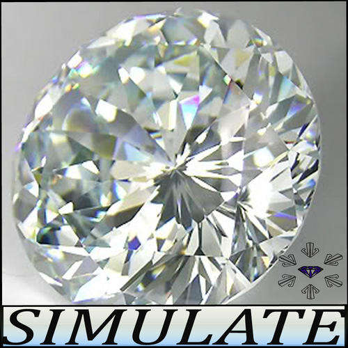 2.10 CT PRECISION POLISHED BRILLIANT ROUND DIAMOND SIMULANT, (7MM)
