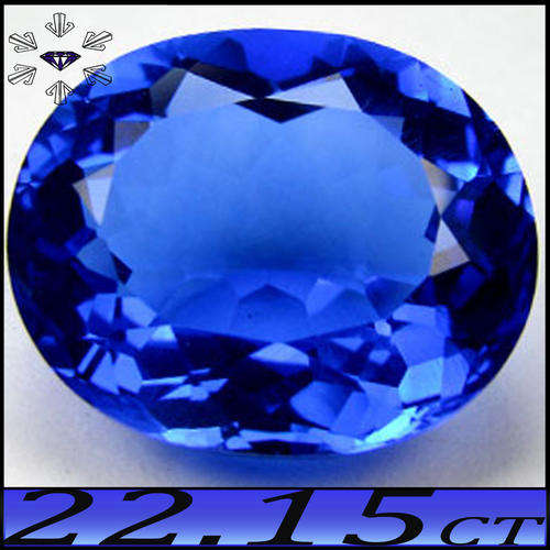 22.15 CT AMAZING TANZANITE BLUE QUARTZ GEMSTONE AAA+++ CLEAN POLISHED IN A CLASIC OVAL.