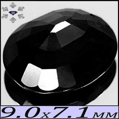 2.57 CT BLAZING JET BLACK NATURAL SPINEL GEMSTONE, AN UNHEATED OVAL FROM THAILAND!!!