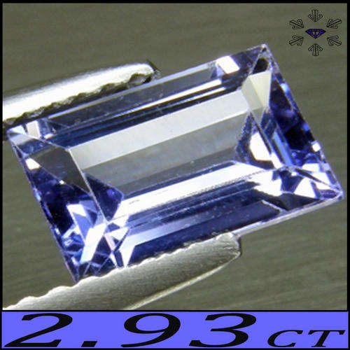 2.93 CT LUSTREOUS LIGHT CEYLON CORNFLOWER BLUE BAGUETTE POLISHED NATURAL SAPPHIRE GEMSTONE.