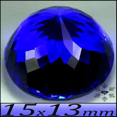 16.30 CT MAGNIFICIENT MULTI FACETED ROUND TANZANITE BLUE QUARTZ GEMSTONE.