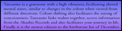 TANZANITE - DEEP VIOLET BLUE, GREEN OR VIVIDLEY VIOLET & DEEP BLUE TANZANITE GEMSTONES